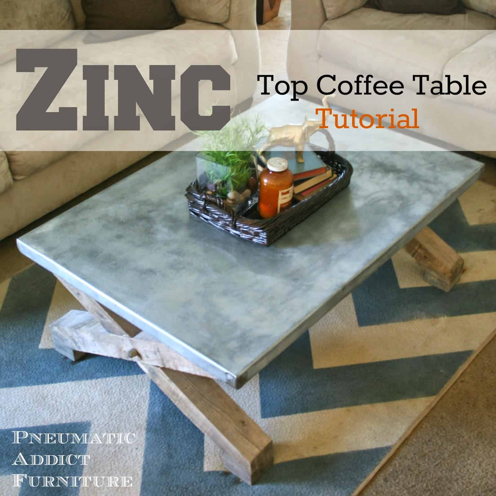 Table basse en zinc