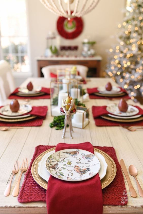 décoration de simples salles à manger pour Noël