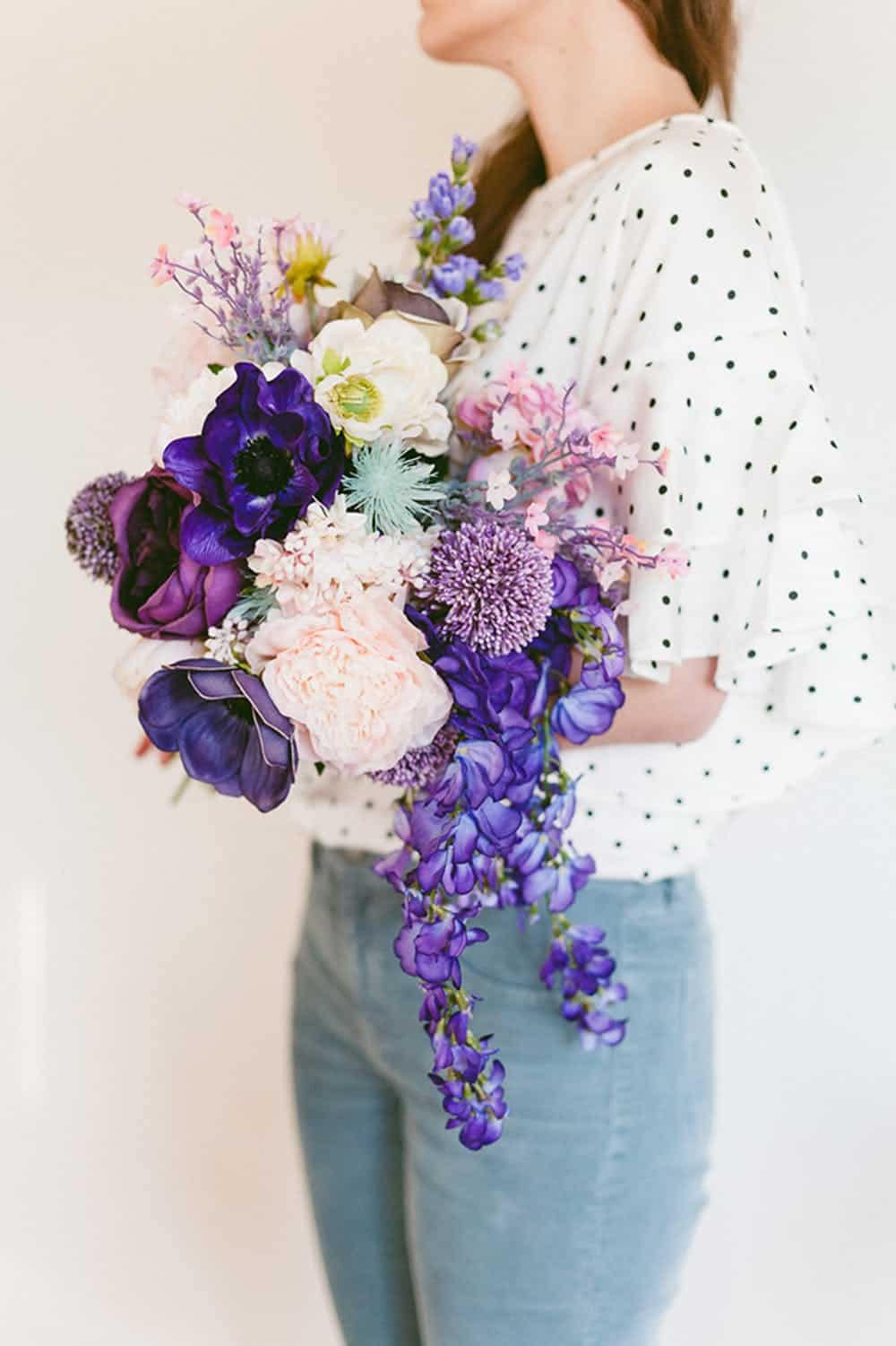 Bouquet de mariage violet violet