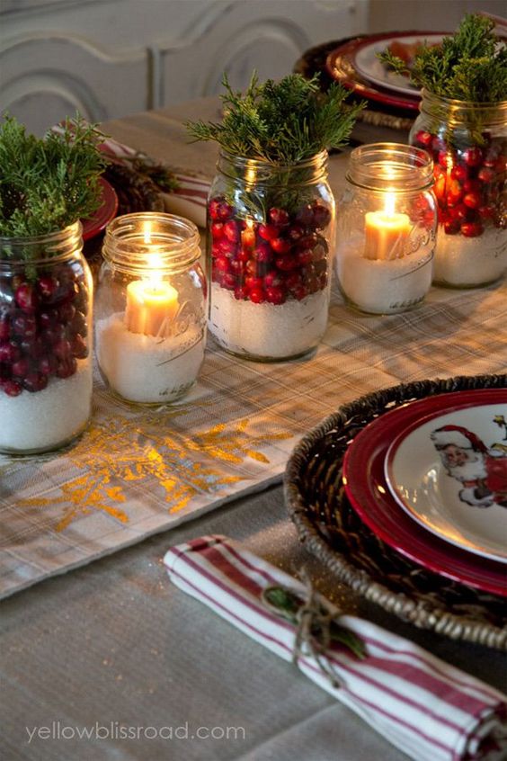 Décorations de Noël pour les tables