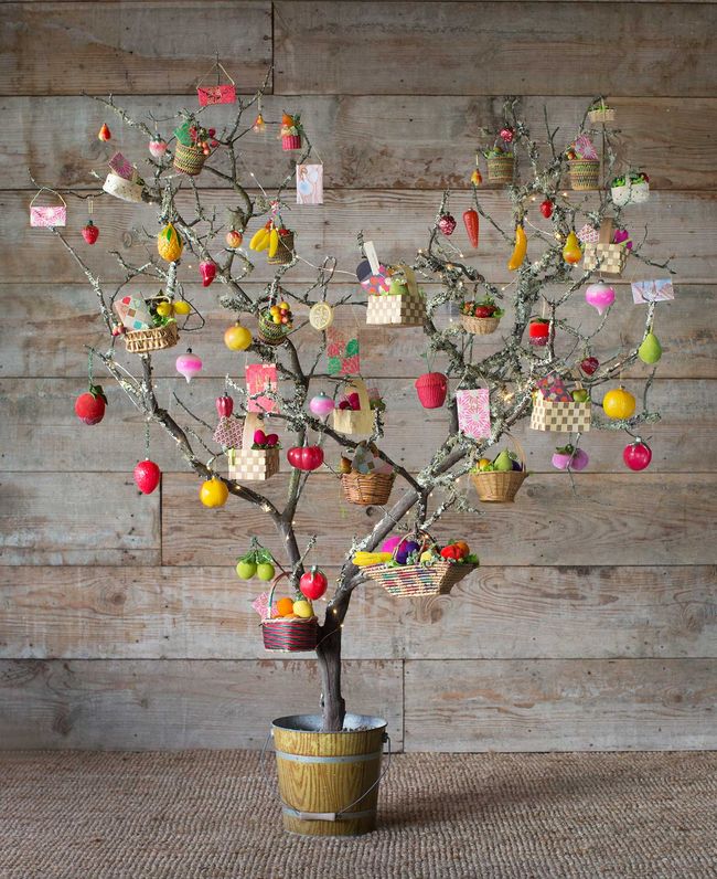 Idées pour décorer le sapin de Noël avec des bonbons et des branches