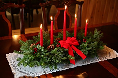 Centres de Noël avec des bougies