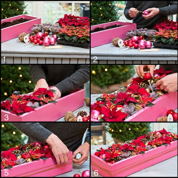 Comment faire des centres de Noël avec des fleurs