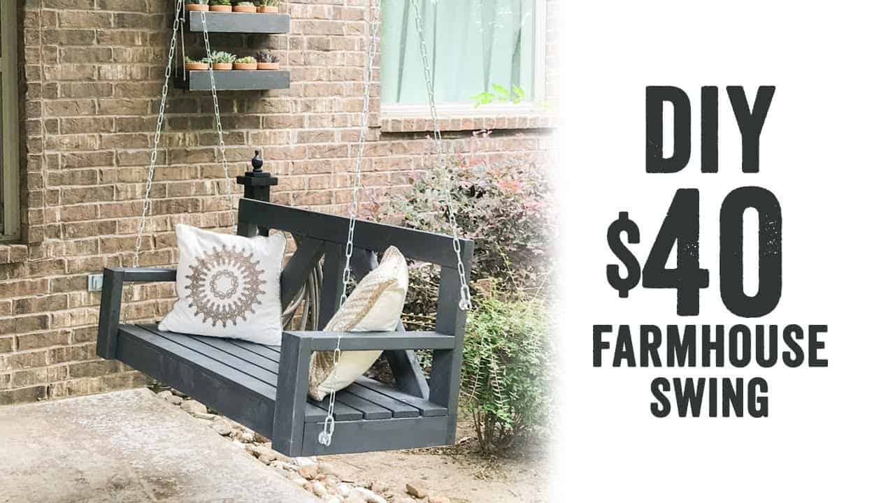 Balançoire de porche inspirée d'une ferme de 40 $