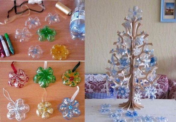 Décorations de Noël avec des bouteilles recyclées faciles à fabriquer - Housekeeping Magazine 