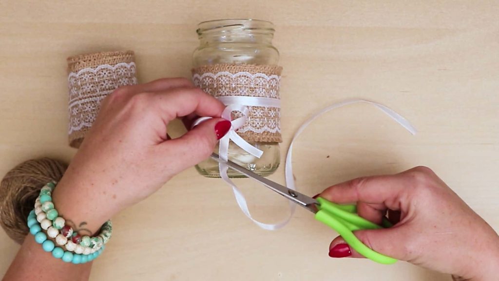 Bricolage Vintage Mason Jar Craft Cut Bow