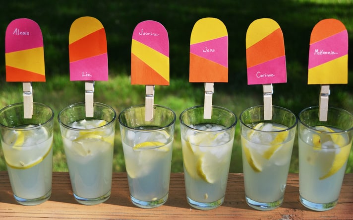 Étiquettes de boisson Popsicle