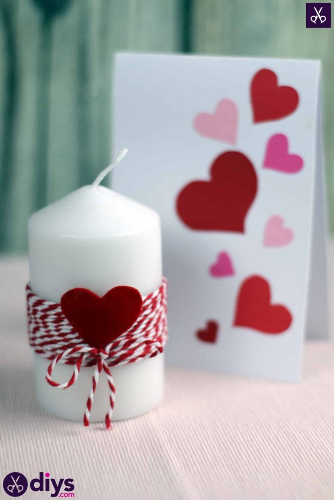 Bougie bricolage Saint Valentin