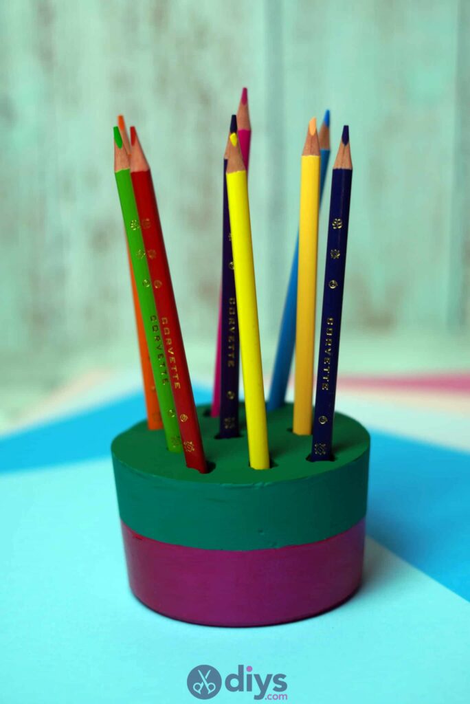 Porte-crayon en béton bricolage simple craft