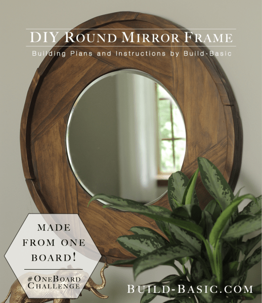 Miroir géomatrique ajusté arrondi en bois