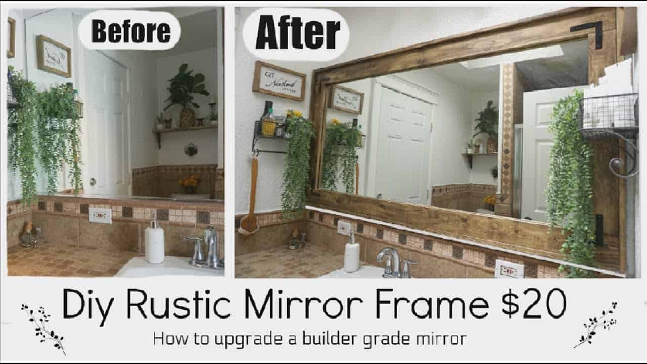 Cadre miroir rustique bricolage pour moins de 20 $