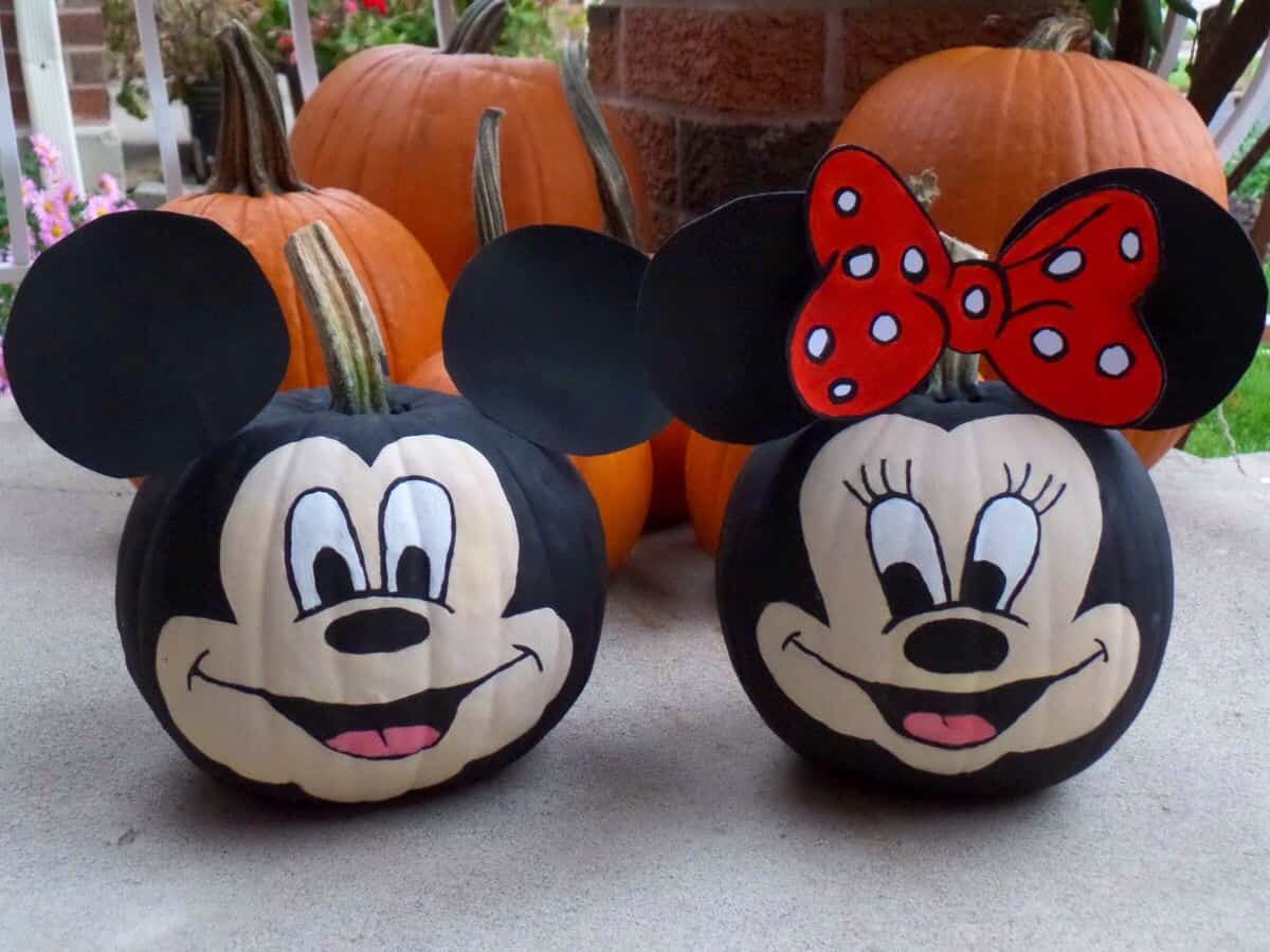 Citrouilles Mickey et Minnie Mouse