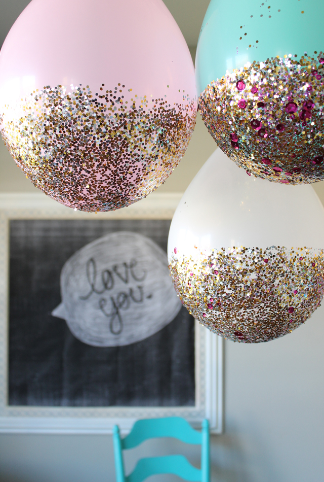 Ballons à paillettes