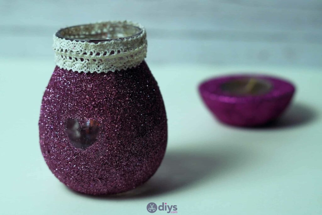 Vase à paillettes de fleurs de bricolage de projet de pots en verre