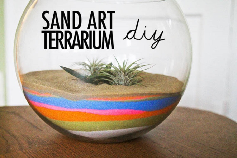 Terrarium d'art de sable coloré