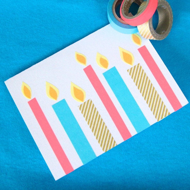 Carte de bougie Washi Tape