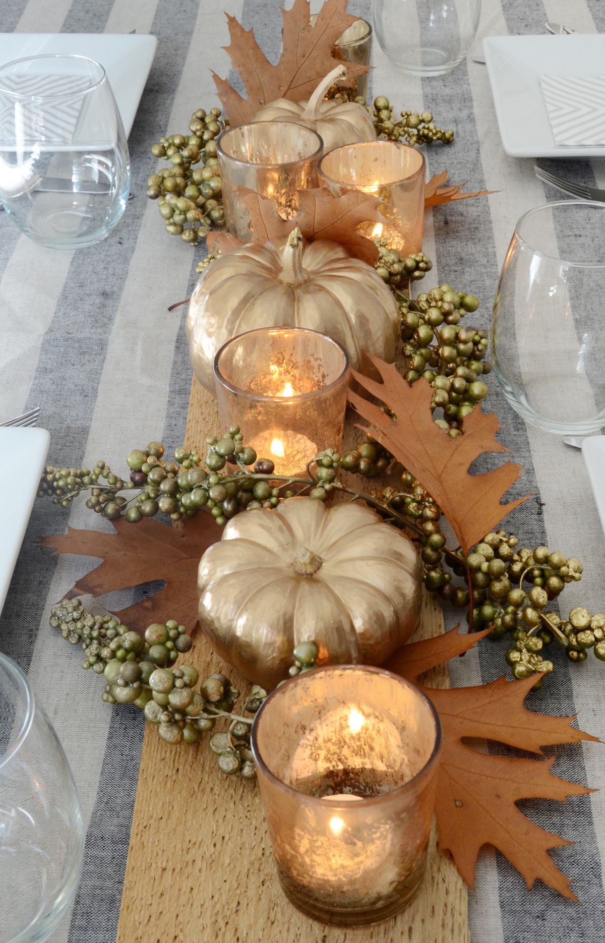 Centre de table de Thanksgiving bricolage moderne