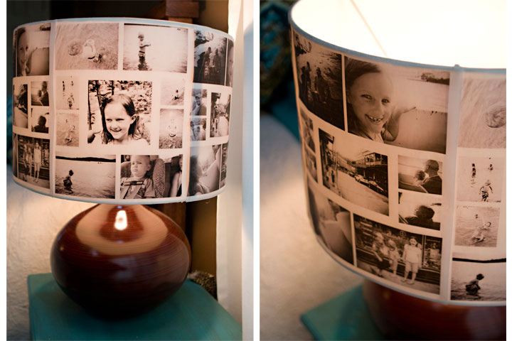 Lampe de collage photo bricolage