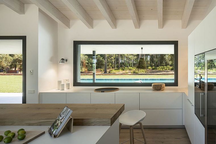 décor de cuisine blanc et bois