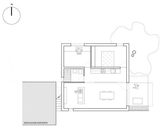 Plan de maison d'une chambre