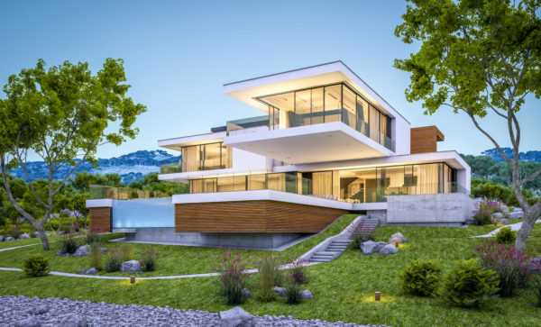 Idées conseils pour faire une façade de maison minimaliste de trois étages 