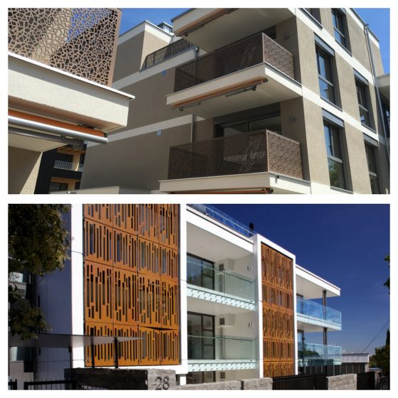 Conception de balcon découpée au laser