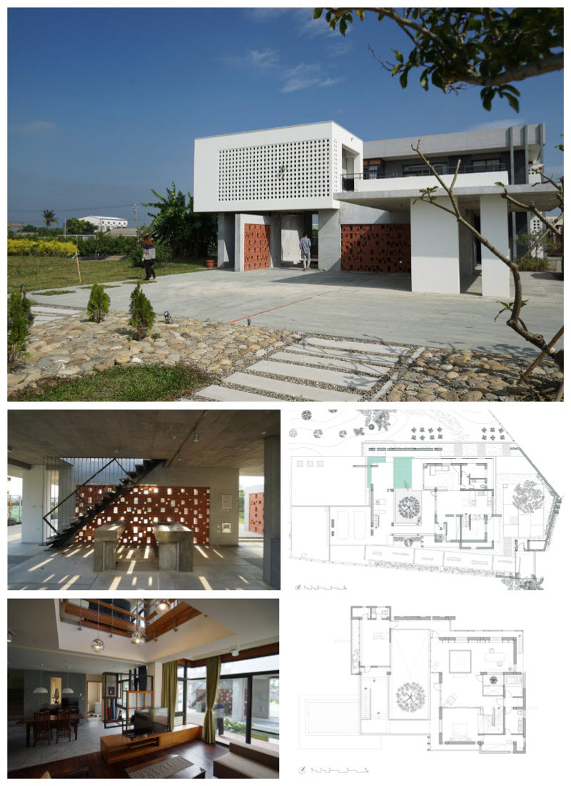 Maison de deux étages construite sur un grand terrain Conception de maison à deux étages pour de grandes parcelles