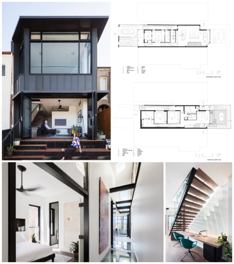 Conception de maison à deux étages pour terrain étroit Plans de petites maisons