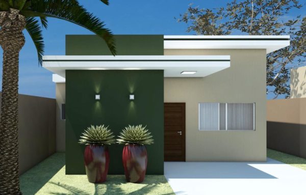 Idées conseils pour faire une façade de façade de petite maison avec des couleurs vives 