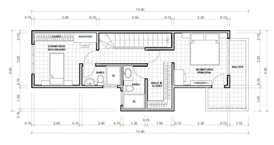 Plan de petite maison deux niveaux
