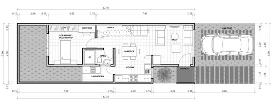 Plan de petite maison à 2 étages