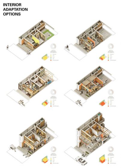 Les plans des petites maisons adaptent les pièces