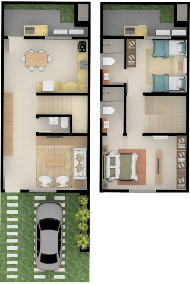Plan de la maison 130 m2 Petit plan de maison à deux étages