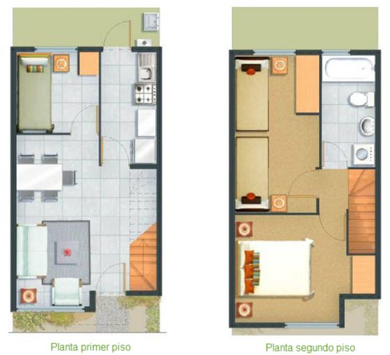 Plan de maison petit budget Conception plate de petite maison économique de deux étages