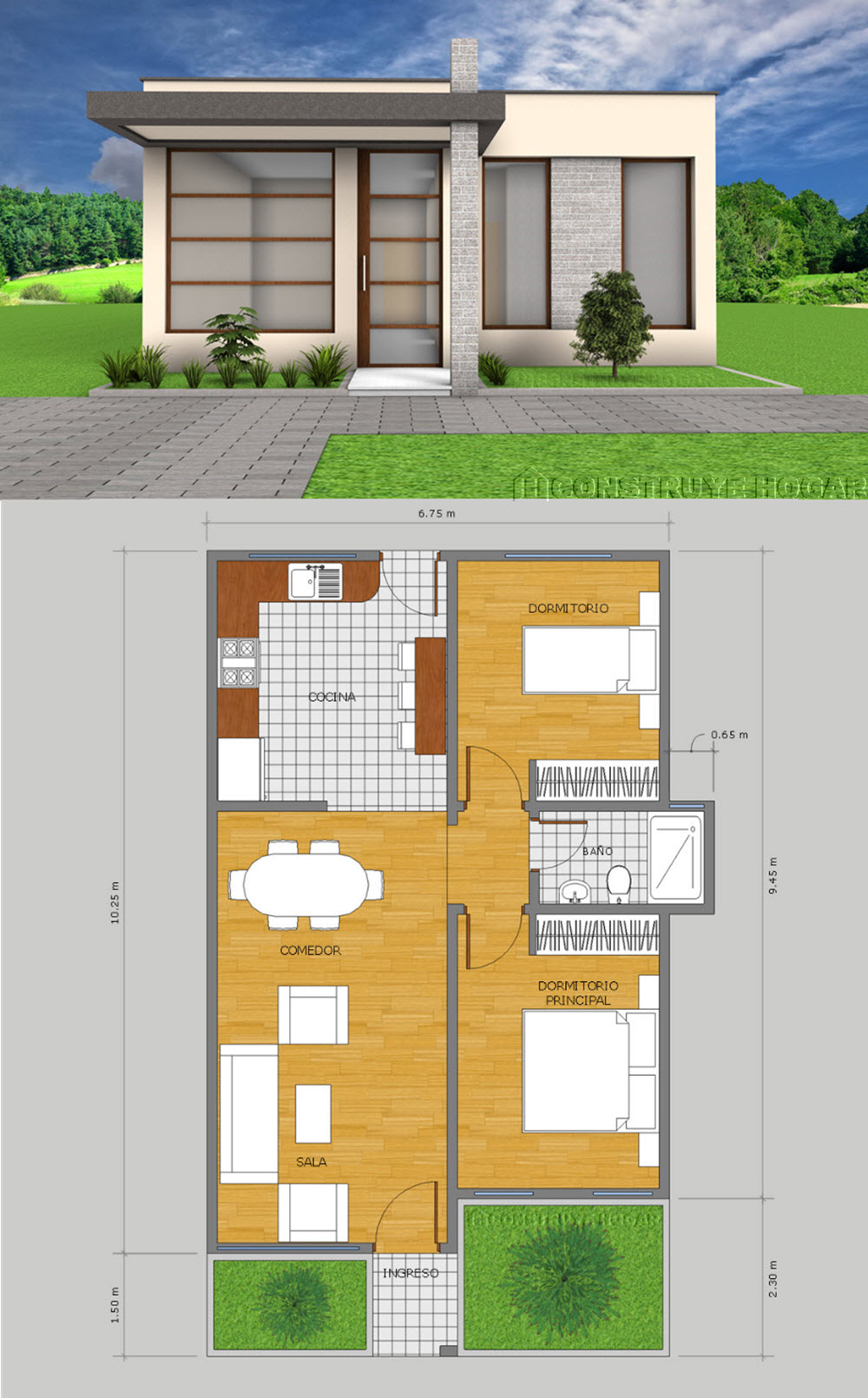 Maison moderne sur petit terrain Conception de façades et plans de petites maisons
