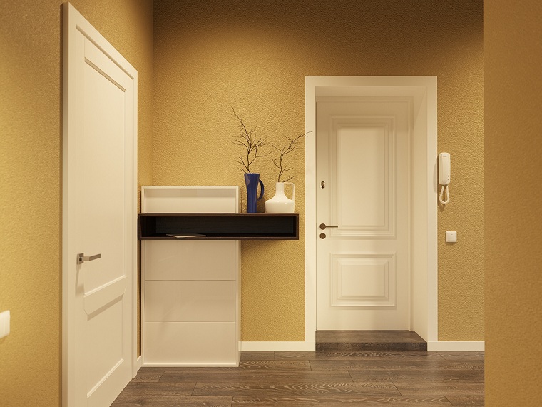 décoration-couloirs-entrées-couleur jaune