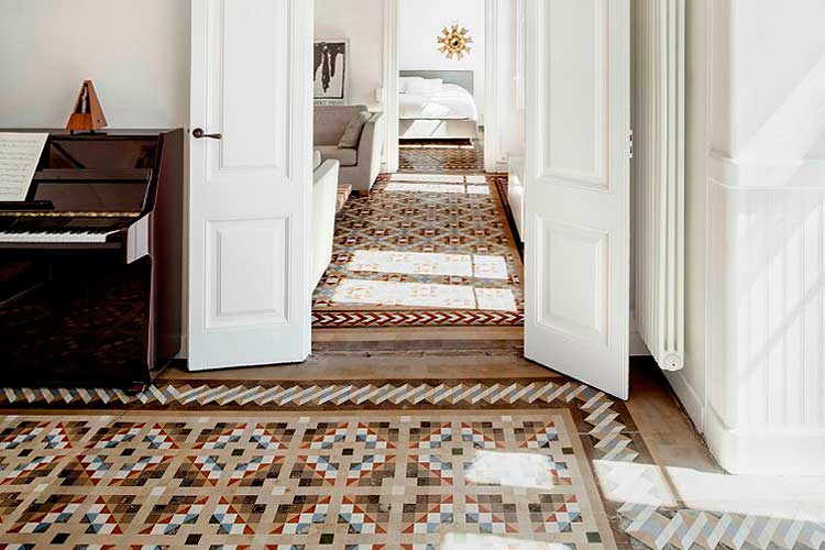 Nolla mozaikinės grindys