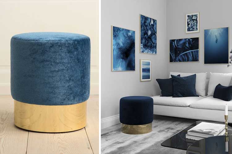 Poufs avec anneau en métal