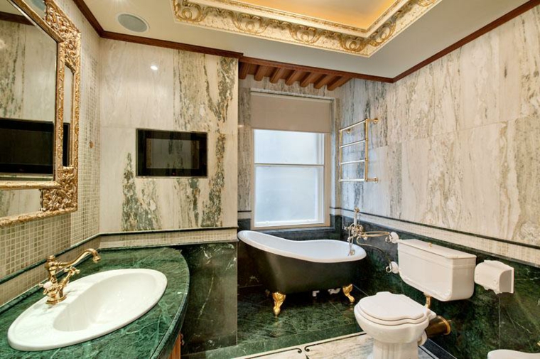 salles de bains en marbre vert