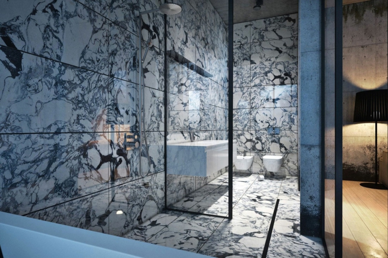salle de bain en marbre