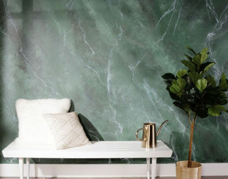 mur de marbre vert