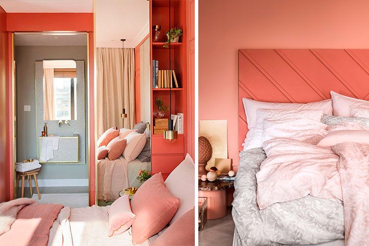 Chambres de couleur corail vivant