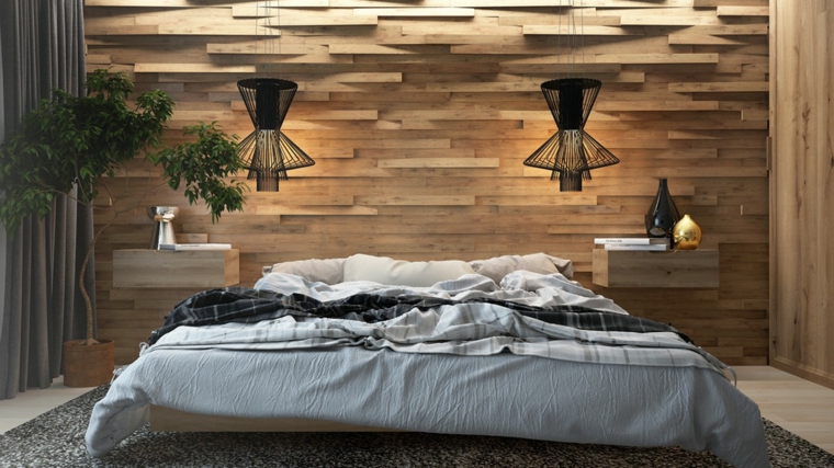 murs décorés avec chambre en bois