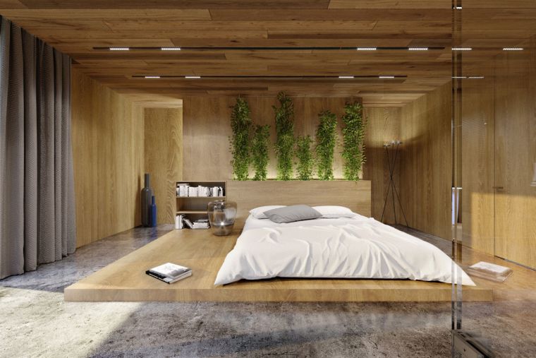 revêtement mural intérieur en bois naturel