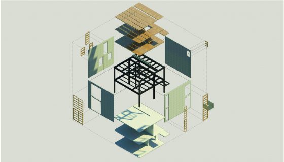 Système structurel de petite maison en béton 