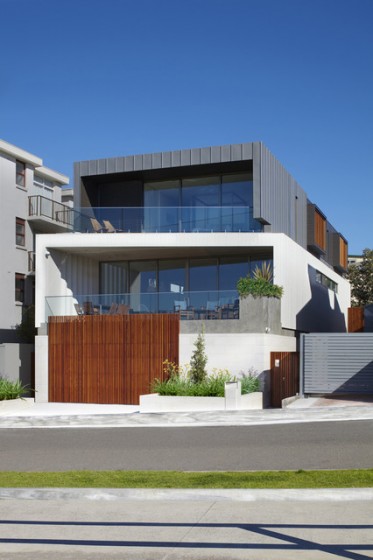 Architecture et design en mosaïque de façade de maison moderne