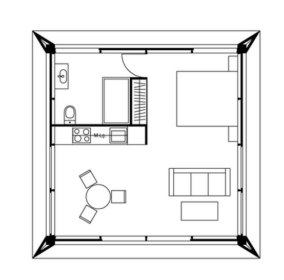 Plan de maison de petite fourgonnette