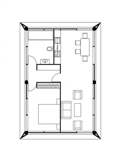 Plan de petite maison préfabriquée