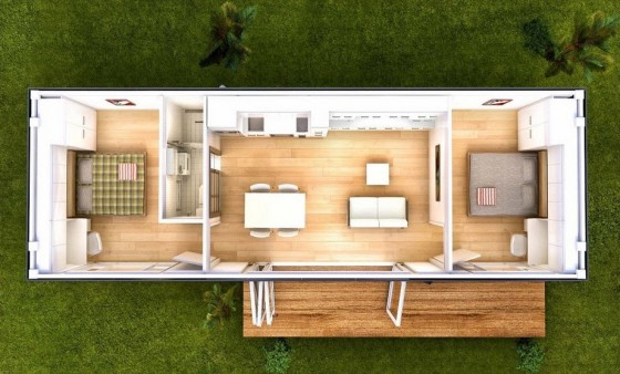 Plan de maison petit conteneur