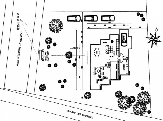 Plan de maison construit avec des conteneurs